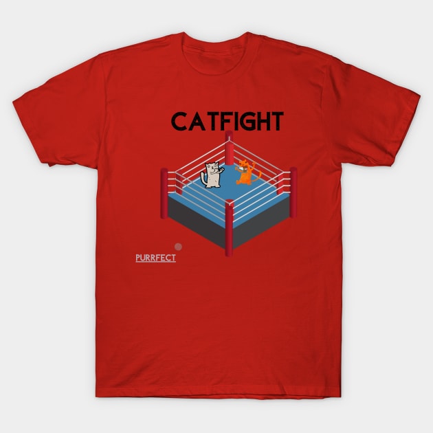 Cat Fight T-Shirt by dmangelo